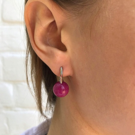 Купить оптом серьги из серебра с агатами 2340394318-37 от Krasnoe