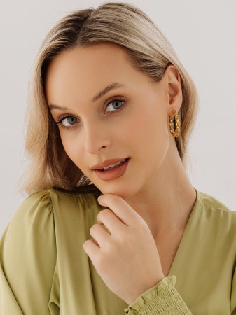 Купить оптом серьги из серебра с цитринами 2340111183 от Krasnoe