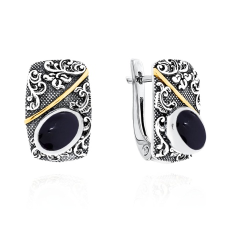 Купить оптом серьги из серебра с агатами 2317391367-20 от Krasnoe