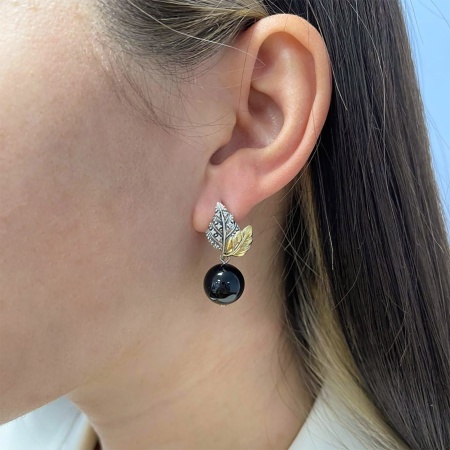 Купить оптом серьги из серебра с агатами и фианитами 2317392272-20 от Krasnoe