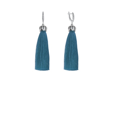 Купить оптом серьги из серебра с фианитами 2340200325 от Krasnoe