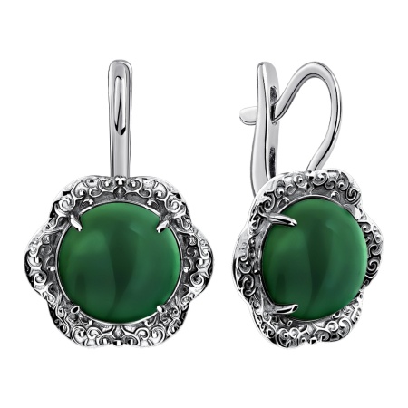 Купить оптом серьги из серебра с агатами 2310395178-60 от Krasnoe