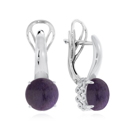 Купить оптом серьги из серебра с чароитами 2340461263-1 от Krasnoe