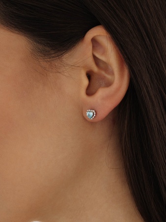 Купить оптом пусеты из серебра с фианитами 2340200121-70 от Krasnoe