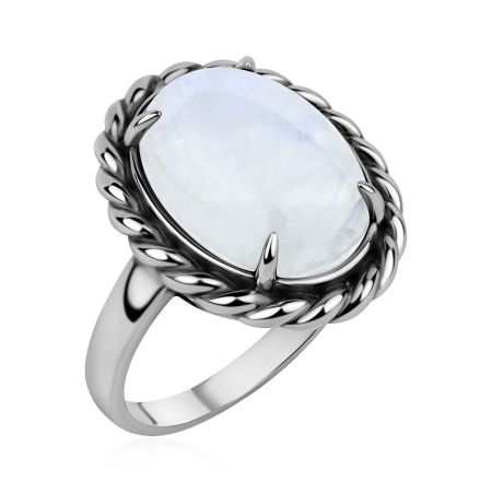 Купить оптом кольцо из серебра с лунным камнем 1310936398 от Krasnoe