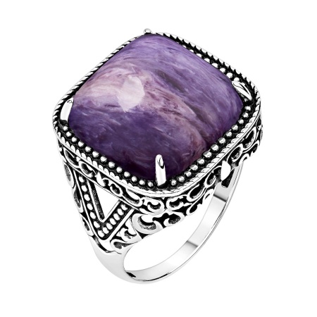 Купить оптом кольцо из серебра с чароитом 1310465157 от Krasnoe