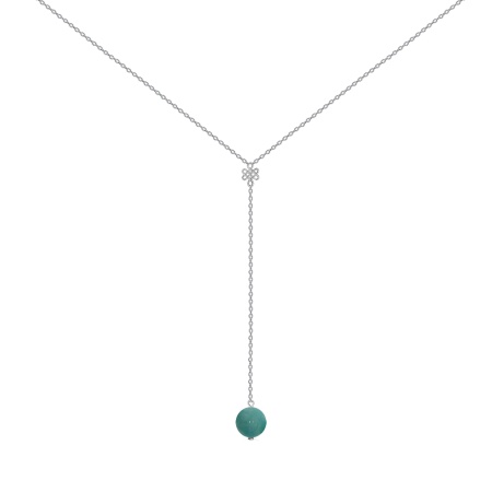 Купить оптом колье из серебра с амазонитом 8340373237-3-45 от Krasnoe