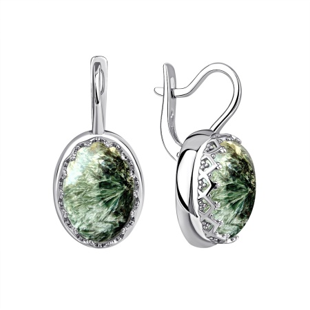 Купить оптом серьги из серебра с серафинитами 2340921963 от Krasnoe
