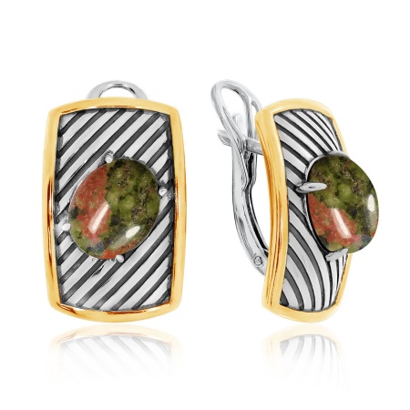 Купить оптом серьги из серебра с яшмой 2317301757 от Krasnoe