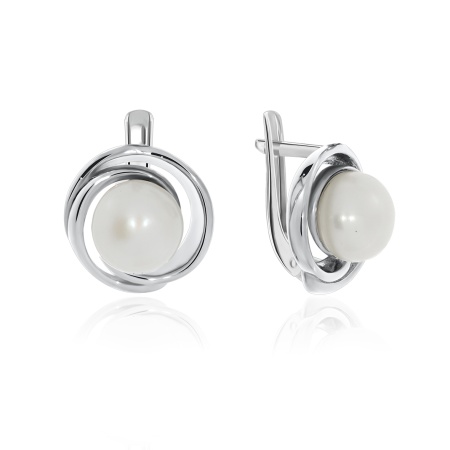 Купить оптом серьги из серебра с жемчугом 2340050862-3 от Krasnoe