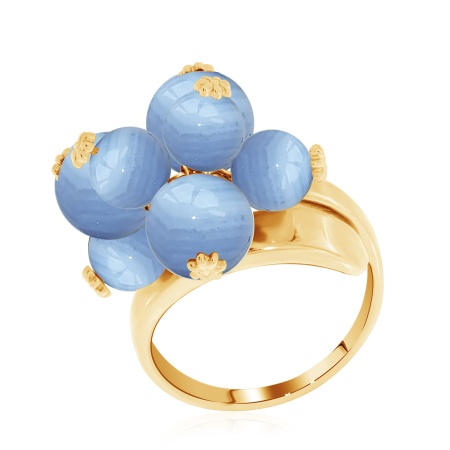 Купить оптом кольцо из серебра с агатами 1320391288-84 от Krasnoe