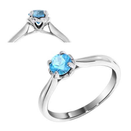 Купить оптом кольцо из серебра с фианитом 1340200130-7 от Krasnoe