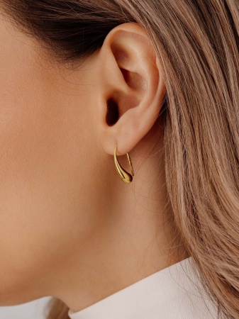 Купить оптом серьги из серебра без вставок 2318405037 от Krasnoe