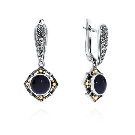 Купить оптом серьги из серебра с агатами 2317392404-20 от Krasnoe