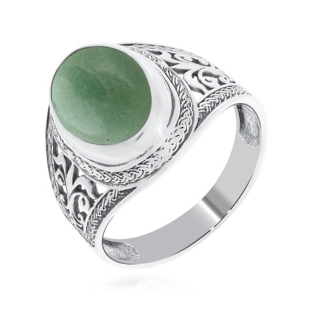 Купить оптом кольцо из серебра с авантюрином 1310360929-1 от Krasnoe