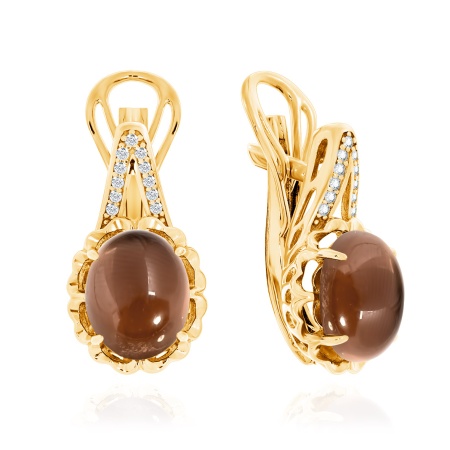 Купить оптом серьги из серебра с топазами и фианитами 2320781213л от Krasnoe