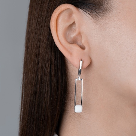 Купить оптом серьги из серебра с агатами 2340391518-11 от Krasnoe