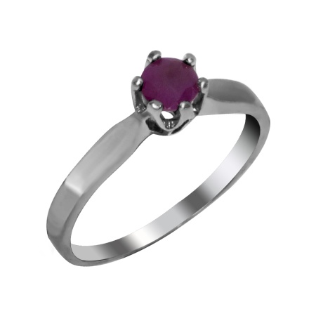 Купить оптом кольцо из серебра с рубином 1340020022 от Krasnoe