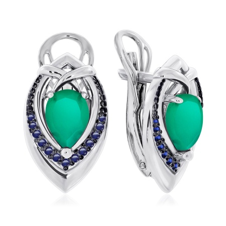 Купить оптом серьги из серебра с агатами и ситаллами 2348390948-1-61 от Krasnoe