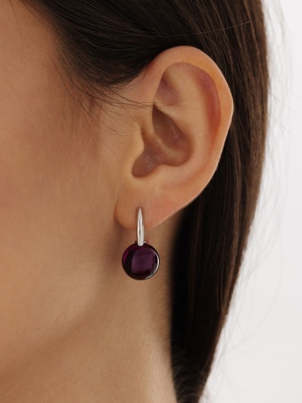 Купить оптом серьги из серебра с кристалл ювелирныйами 2340294318-9 от Krasnoe