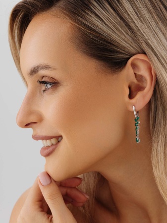 Купить оптом серьги из серебра с агатами 2340391808-60 от Krasnoe