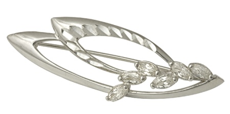 Купить оптом брошь из серебра с фианитом 3208020631 от Krasnoe