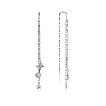 Купить оптом серьги из серебра с фианитами 2340201627л-3 от Krasnoe