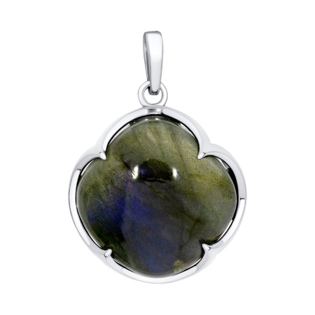 Купить оптом подвеска из серебра с лабрадоритом 3340Л05794 от Krasnoe