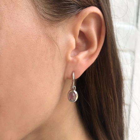 Купить оптом серьги из серебра с кварцем 2340100365-30 от Krasnoe