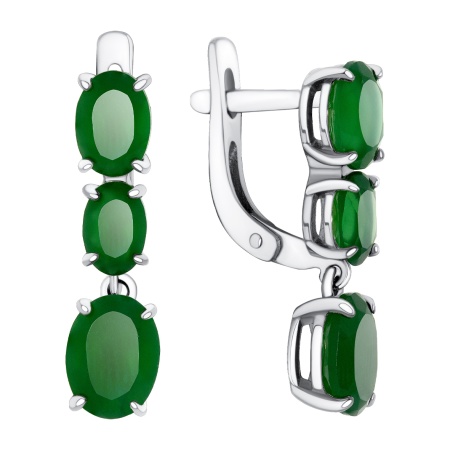 Купить оптом серьги из серебра с агатами 2340395744-60 от Krasnoe