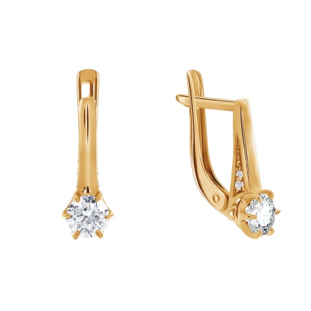 Купить оптом серьги из серебра с кристалл ювелирныйами, кристалл ювелирныйами и фианитами 2320290245 от Krasnoe