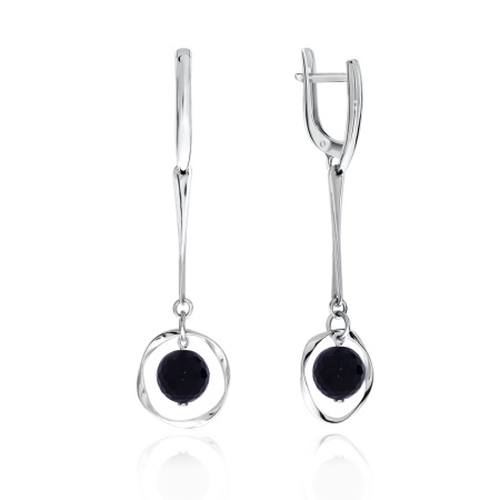 Купить оптом серьги из серебра с ониксами 2340430778 от Krasnoe