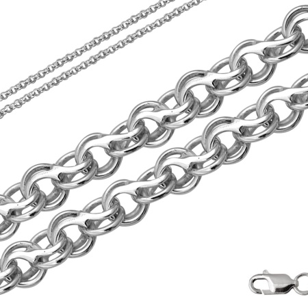 Купить оптом цепь из серебра без вставок 366905079040 от Krasnoe