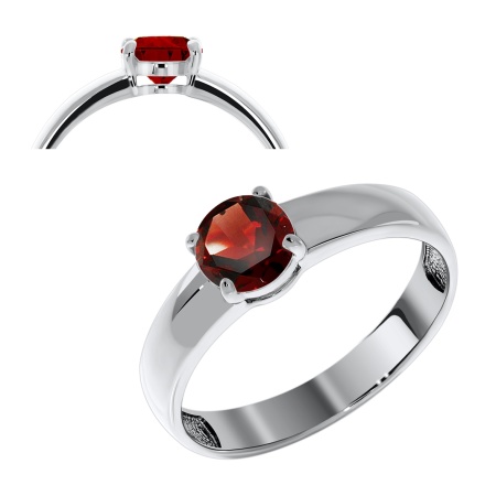 Купить оптом кольцо из серебра с гранатом 1340150254 от Krasnoe