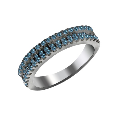 Купить оптом кольцо из серебра с ситаллами 1348880165-82 от Krasnoe