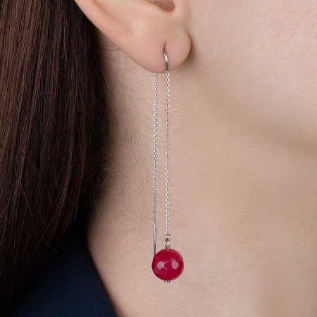 Купить оптом серьги из серебра с агатами 2340390710-9-37 от Krasnoe