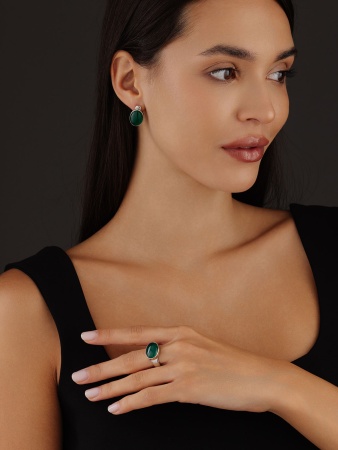 Купить оптом серьги из серебра с агатами 2340390932-60 от Krasnoe