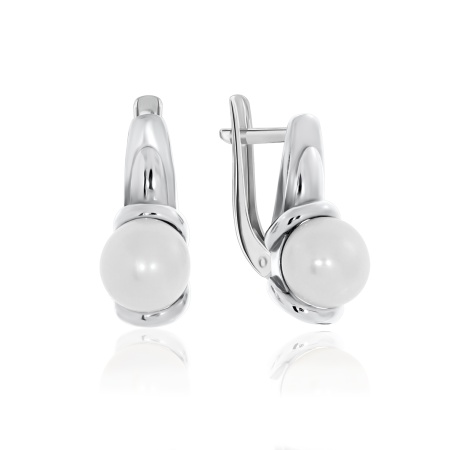 Купить оптом серьги из серебра с жемчугами 2340050847-3 от Krasnoe