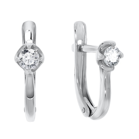 Купить оптом серьги из серебра с фианитами 2340200039-1 от Krasnoe