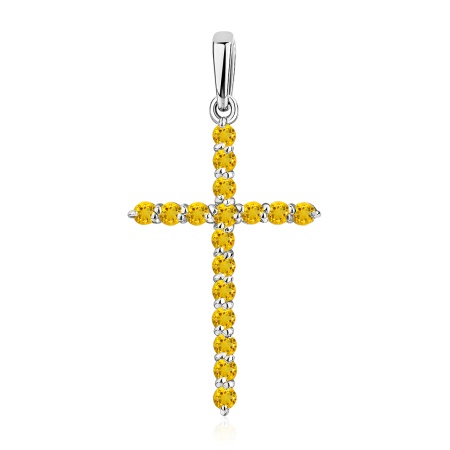 Купить оптом подвеска из серебра с цитринами 3340114680 от Krasnoe