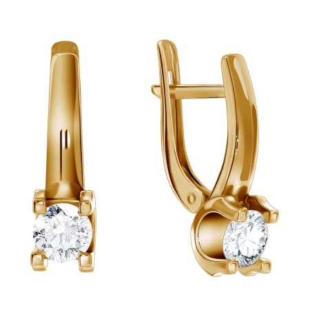 Купить оптом серьги из серебра с фианитами 2320200050 от Krasnoe