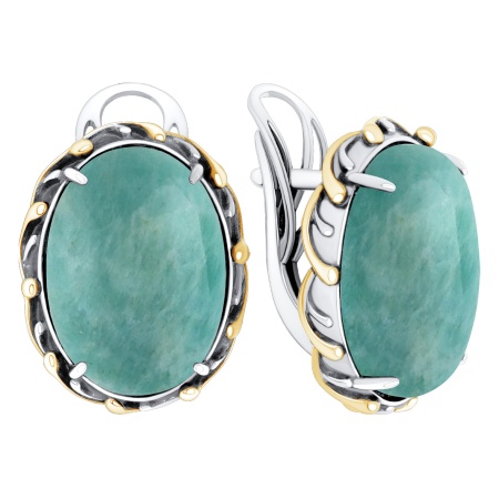Купить оптом серьги из серебра с амазонитами 2317375800 от Krasnoe