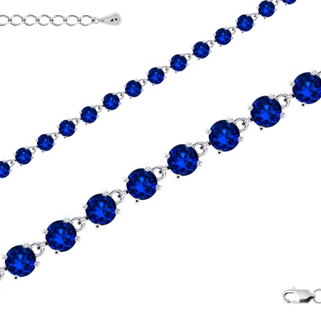 Купить оптом браслет из серебра с ситаллами 4340882500-17-82 от Krasnoe