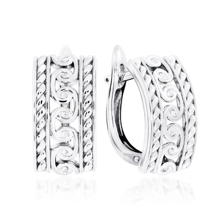 Купить оптом серьги из серебра без вставок 2310401364 от Krasnoe