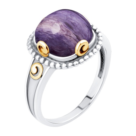 Купить оптом кольцо из серебра с чароитом 1317465801 от Krasnoe