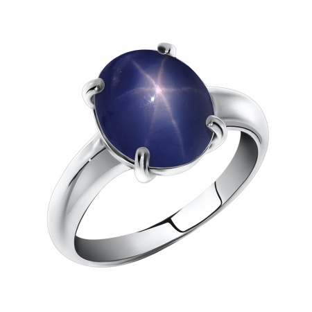 Купить оптом кольцо из серебра с сапфир звездчатыйом 1340940137-8 от Krasnoe