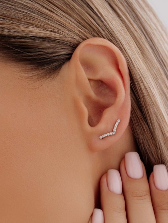 Купить оптом серьги из серебра с фианитами 2340205463л от Krasnoe