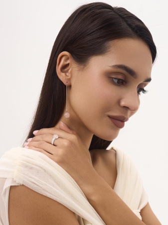 Купить оптом серьги из серебра с кварцем 2340100710-6-30 от Krasnoe