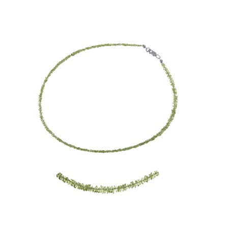 Купить оптом бусы из серебра с хризолитами 8340136039-50 от Krasnoe