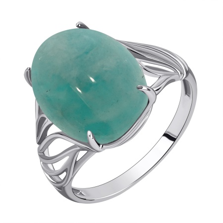 Купить оптом кольцо из серебра с амазонитом 1340371860 от Krasnoe